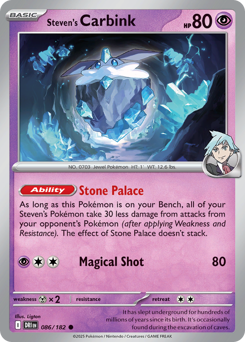 Pokemon Destined Rivals Steven's Carbink - 86