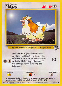 Pokemon Base Set 2 Pidgey - 86
