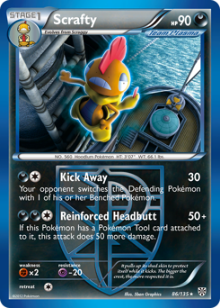 Pokemon Plasma Storm Scrafty - 86