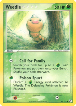 Pokemon FireRed & LeafGreen Weedle - 86
