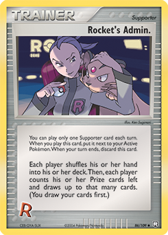 Pokemon Team Rocket Returns Rocket's Admin. - 86