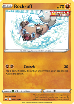 Pokemon Chilling Reign Rockruff - 86