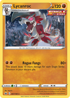 Pokemon Chilling Reign Lycanroc - 87