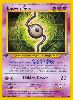 Pokemon Neo Destiny Unown [S] - 87