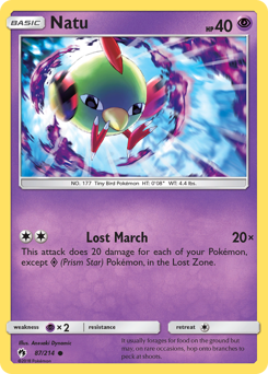 Pokemon Lost Thunder Natu - 87