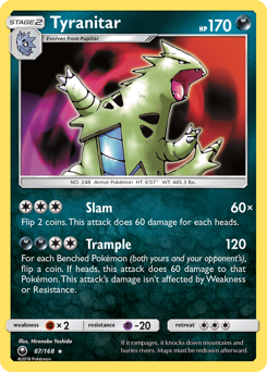 Pokemon Celestial Storm Tyranitar - 87