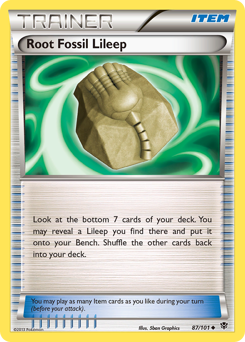 Pokemon Plasma Blast Root Fossil Lileep - 87