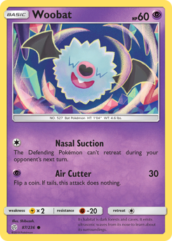 Pokemon Cosmic Eclipse Woobat - 87