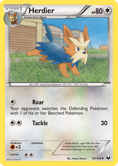 Pokemon Dark Explorers Herdier - 87