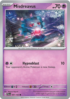 Pokemon Paldea Evolved Misdreavus - 87