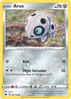 Pokemon Crown Zenith Aron - 87