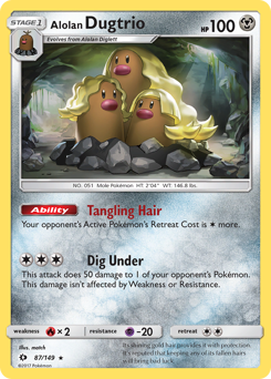 Pokemon Sun & Moon Alolan Dugtrio - 87