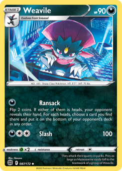 Pokemon Brilliant Stars Weavile - 87
