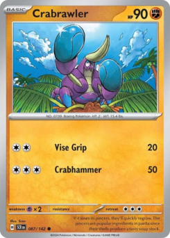 Pokemon Stellar Crown Crabrawler - 87