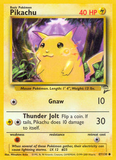 Pokemon Base Set 2 Pikachu - 87