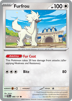 Pokemon Prismatic Evolutions Furfrou - 88