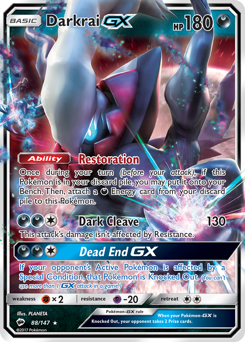 Pokemon Burning Shadows Darkrai-GX - 88
