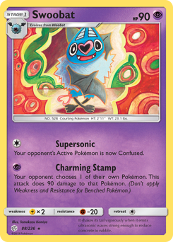 Pokemon Cosmic Eclipse Swoobat - 88