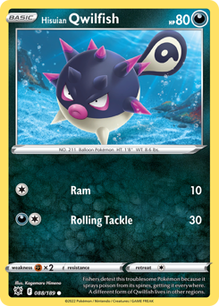 Pokemon Astral Radiance Hisuian Qwilfish - 88