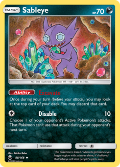 Pokemon Celestial Storm Sableye - 88