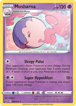 Pokemon Sword & Shield Musharna - 88