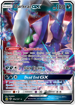 Pokemon Burning Shadows Darkrai-GX - 88a