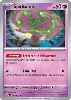 Pokemon Paldea Evolved Spiritomb - 89