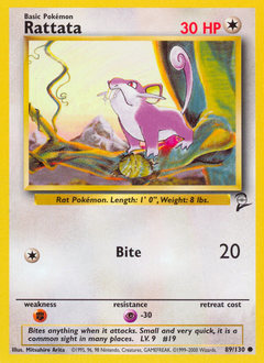 Pokemon Base Set 2 Rattata - 89
