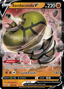 Pokemon Chilling Reign Sandaconda V - 89