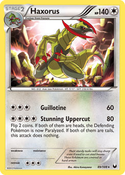 Pokemon Dark Explorers Haxorus - 89