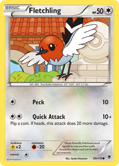 Pokemon Phantom Forces Fletchling - 89
