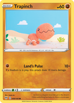 Pokemon Darkness Ablaze Trapinch - 89