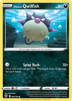 Pokemon Astral Radiance Hisuian Qwilfish - 89