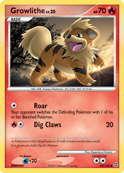 Pokemon Secret Wonders Growlithe - 89