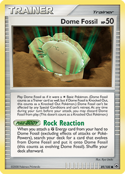Pokemon Majestic Dawn Dome Fossil - 89