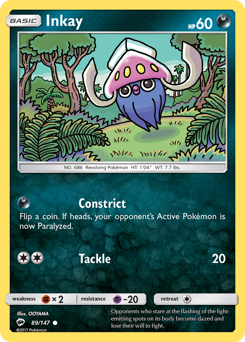 Pokemon Burning Shadows Inkay - 89