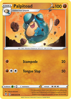 Pokemon Evolving Skies Palpitoad - 89