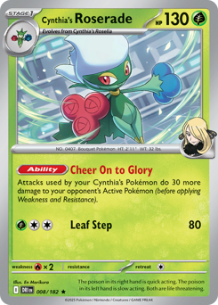 Pokemon Destined Rivals Cynthia's Roserade - 8