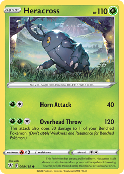 Pokemon Astral Radiance Heracross - 8