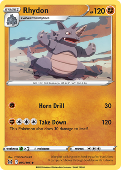 Pokemon Lost Origin Rhydon - 90