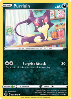 Pokemon Brilliant Stars Purrloin - 90
