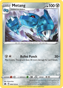 Pokemon Crown Zenith Metang - 90