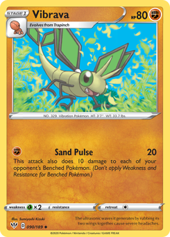 Pokemon Darkness Ablaze Vibrava - 90