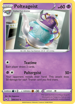 Pokemon Sword & Shield Polteageist - 90