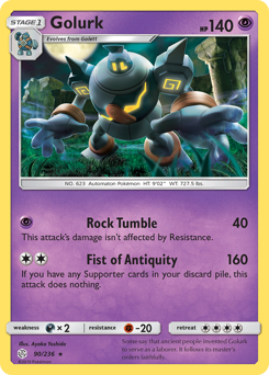 Pokemon Cosmic Eclipse Golurk - 90