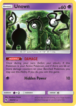 Pokemon Lost Thunder Unown - 90
