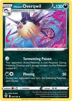 Pokemon Astral Radiance Hisuian Overqwil - 90