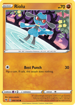 Pokemon Vivid Voltage Riolu - 90