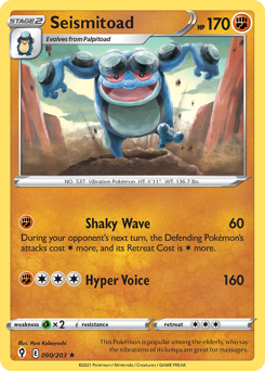 Pokemon Evolving Skies Seismitoad - 90