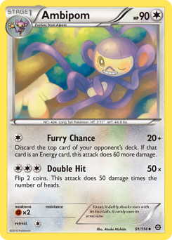 Pokemon Steam Siege Ambipom - 91